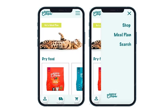 Mobile mockup of delivery tracking